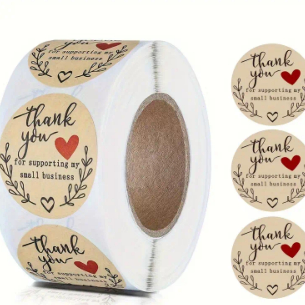 1 Inch Thank You Stickers 500 Piece